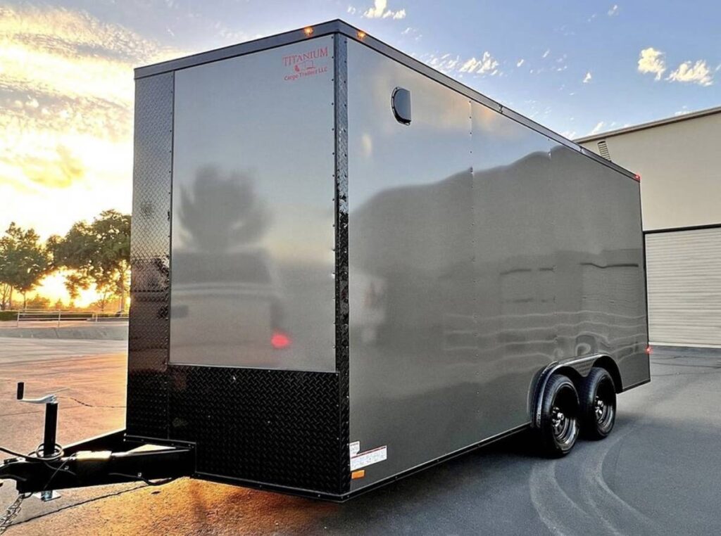 2025 Maximum Enclosed Cargo Car Hauler 8.5x16TA 7.6ft interior