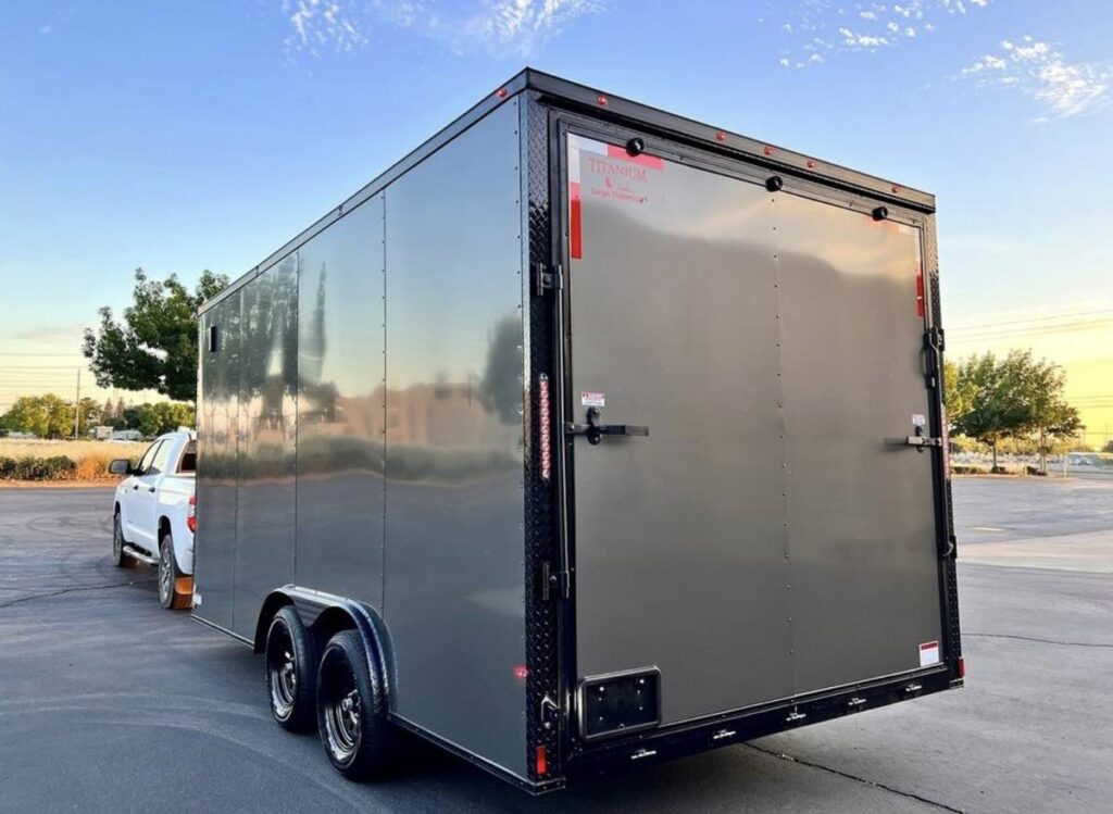 2025 Maximum Enclosed Cargo Car Hauler 8.5x16TA 7.6ft interior