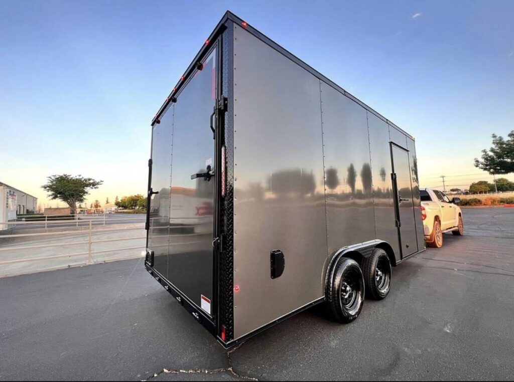 2025 Maximum Enclosed Cargo Car Hauler 8.5x16TA 7.6ft interior