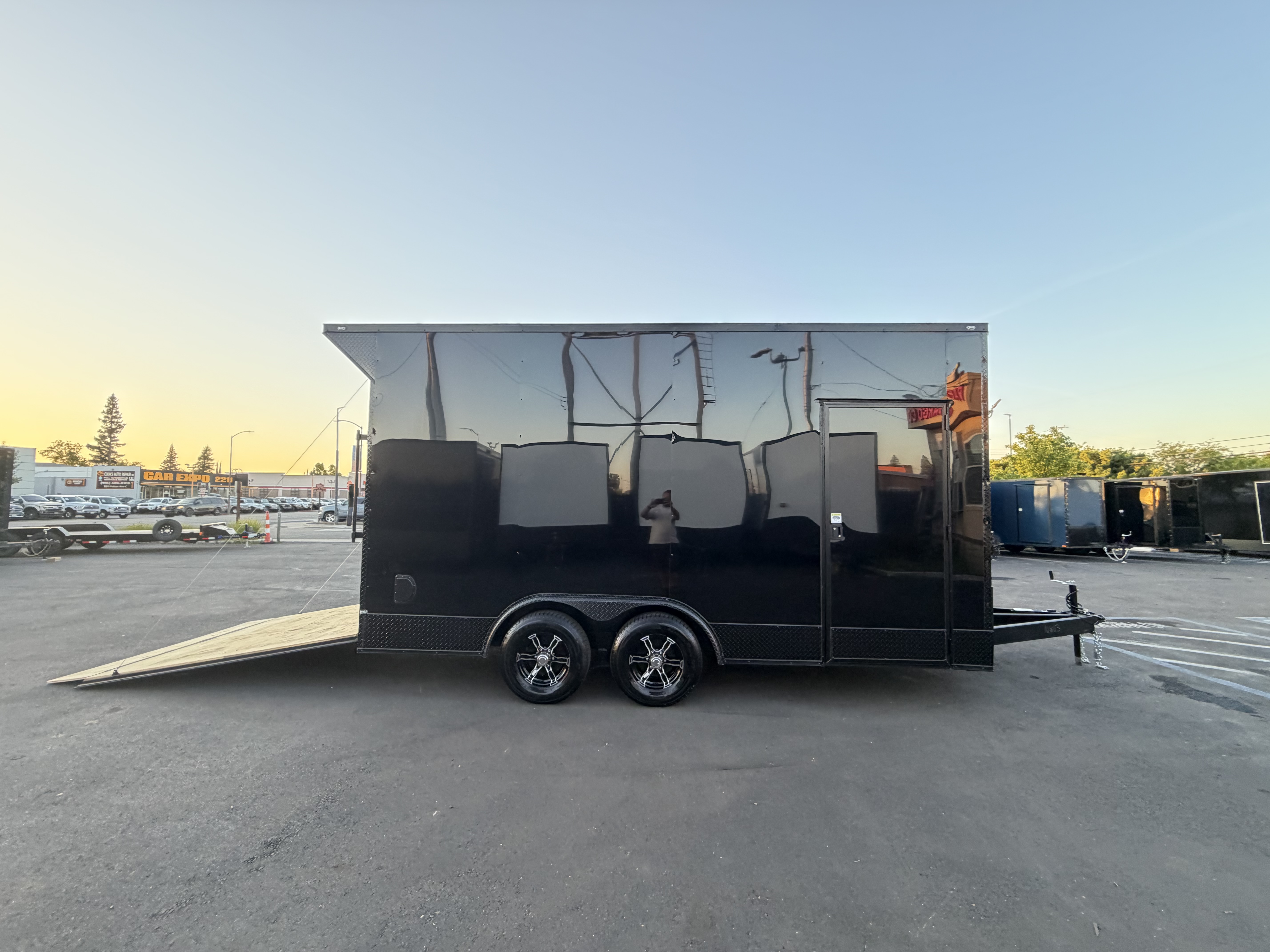 2026 8.5x16 TA 2026 Panther Cargo 8.5x16TA Carhauler Toyhauler Black — photo 2 of 10