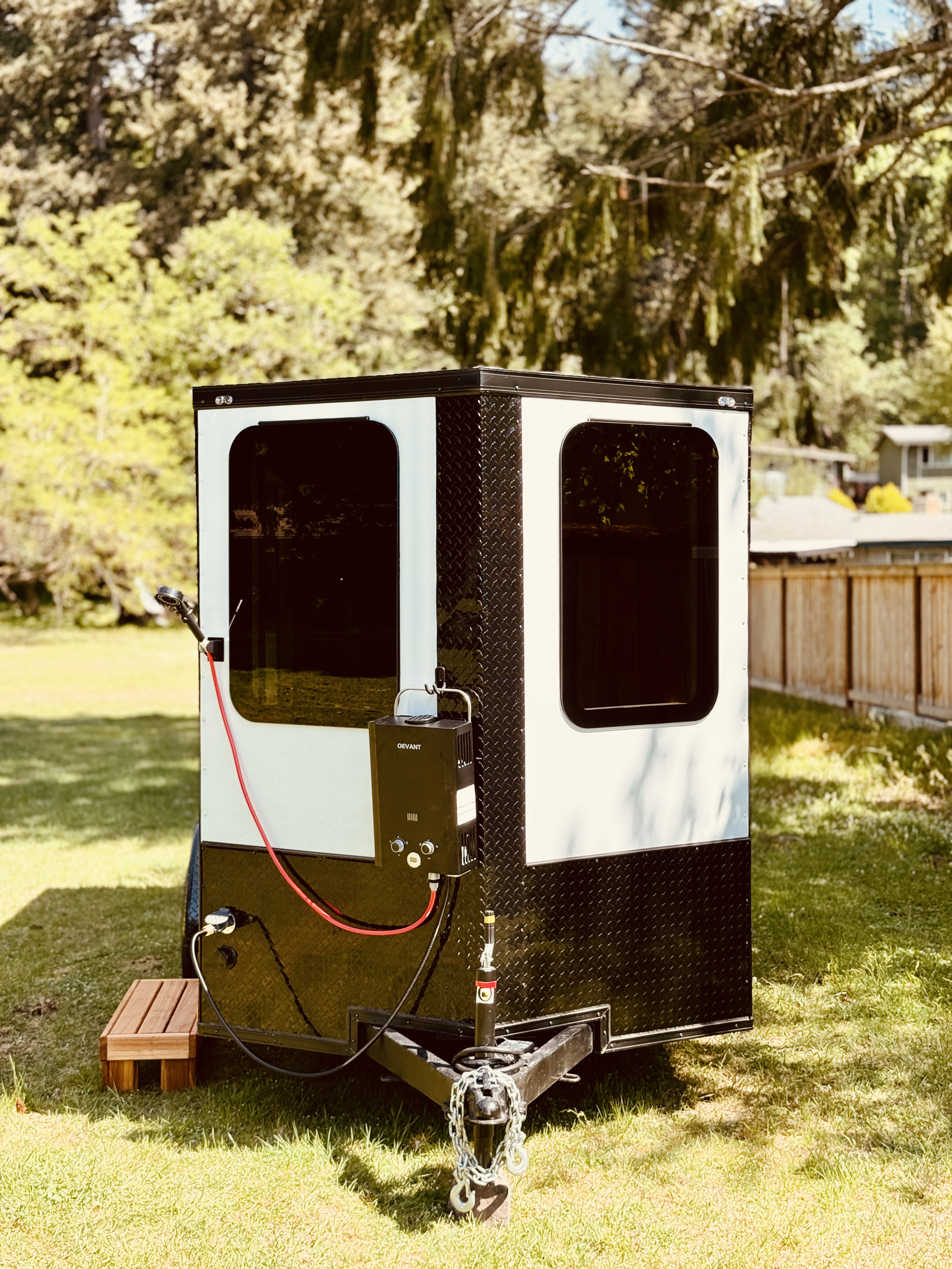 2026 6x12 TA Premium 6x12TA Mobile Sauna Trailer – Seats 6 | Wood-Fired | Outdoor Shower | Off-Grid Ready White — photo 2 of 22