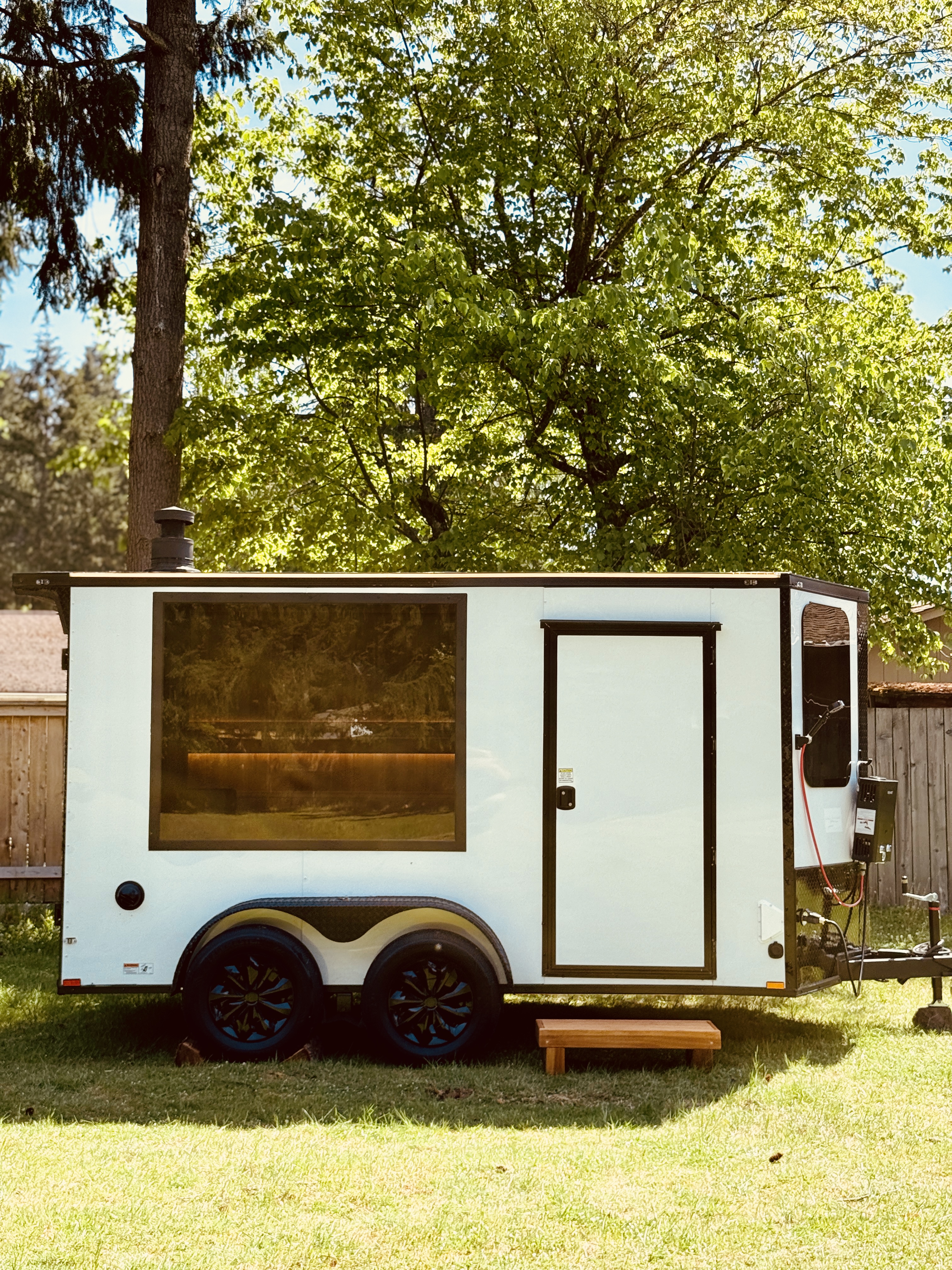2026 6x12 TA Premium 6x12TA Mobile Sauna Trailer – Seats 6 | Wood-Fired | Outdoor Shower | Off-Grid Ready White — photo 5 of 22