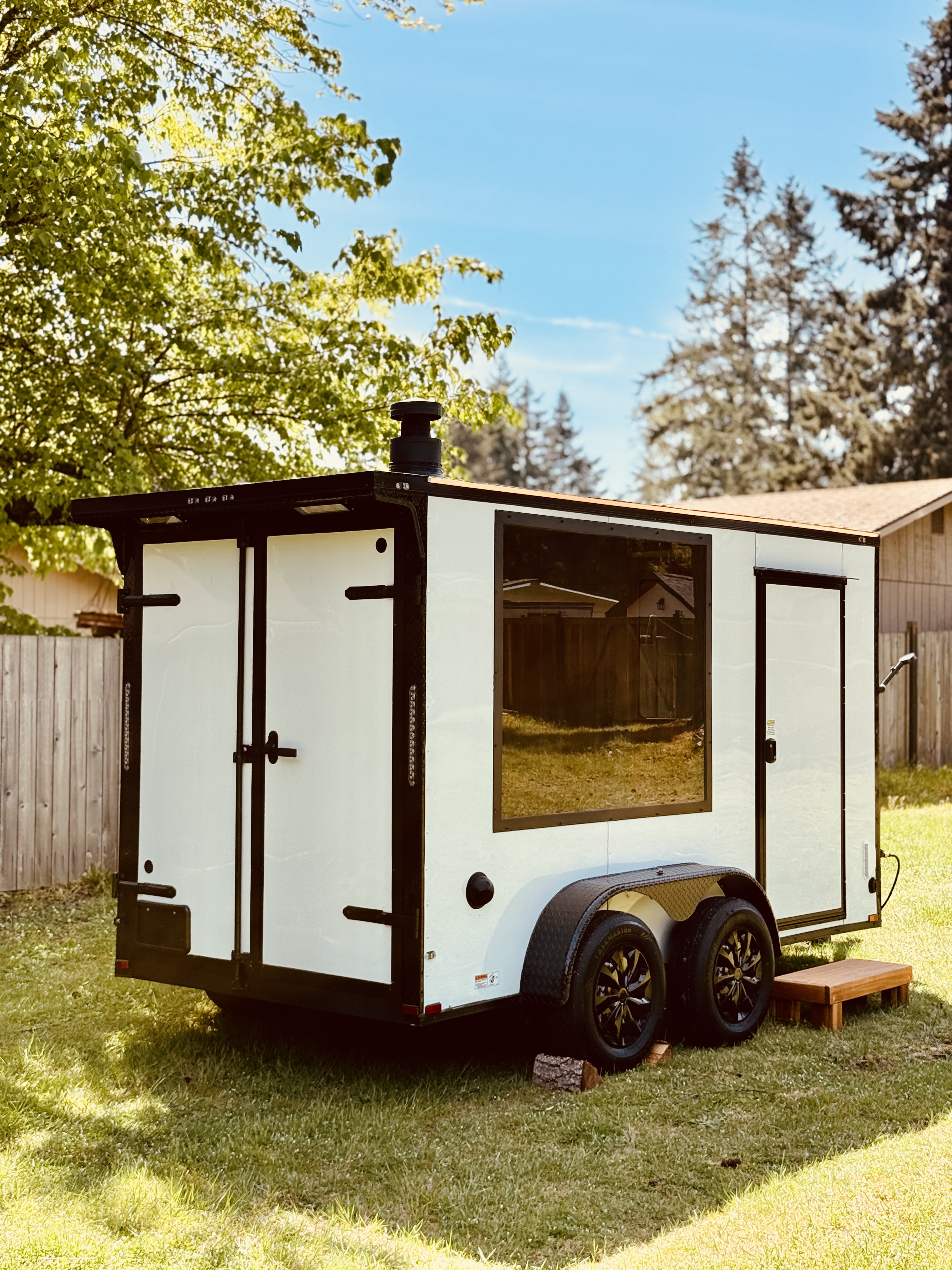 2026 6x12 TA Premium 6x12TA Mobile Sauna Trailer – Seats 6 | Wood-Fired | Outdoor Shower | Off-Grid Ready White — photo 3 of 22