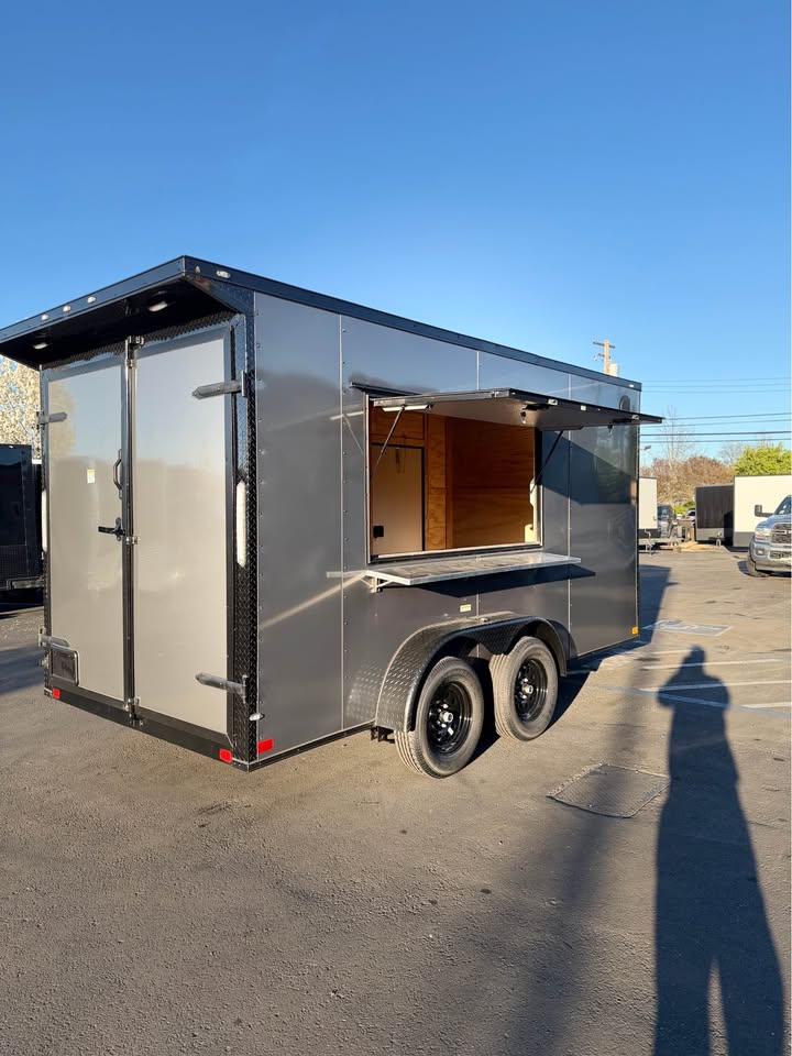2026 7x14 TA 2026 Concession Enclosed Trailer 7x14TA White — photo 4 of 12