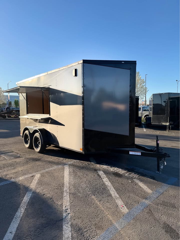 2026 7x14 TA 2026 Concession Enclosed Trailer 7x14TA White — photo 3 of 12