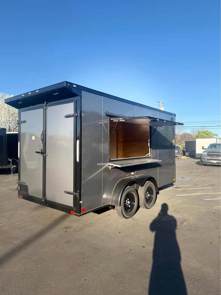 2026 7x14 TA 2026 Concession Enclosed Trailer 7x14TA White — photo 10 of 12